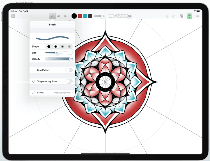 Hypnotizing symmetries with Amaziograph, iPad and Apple Pencil