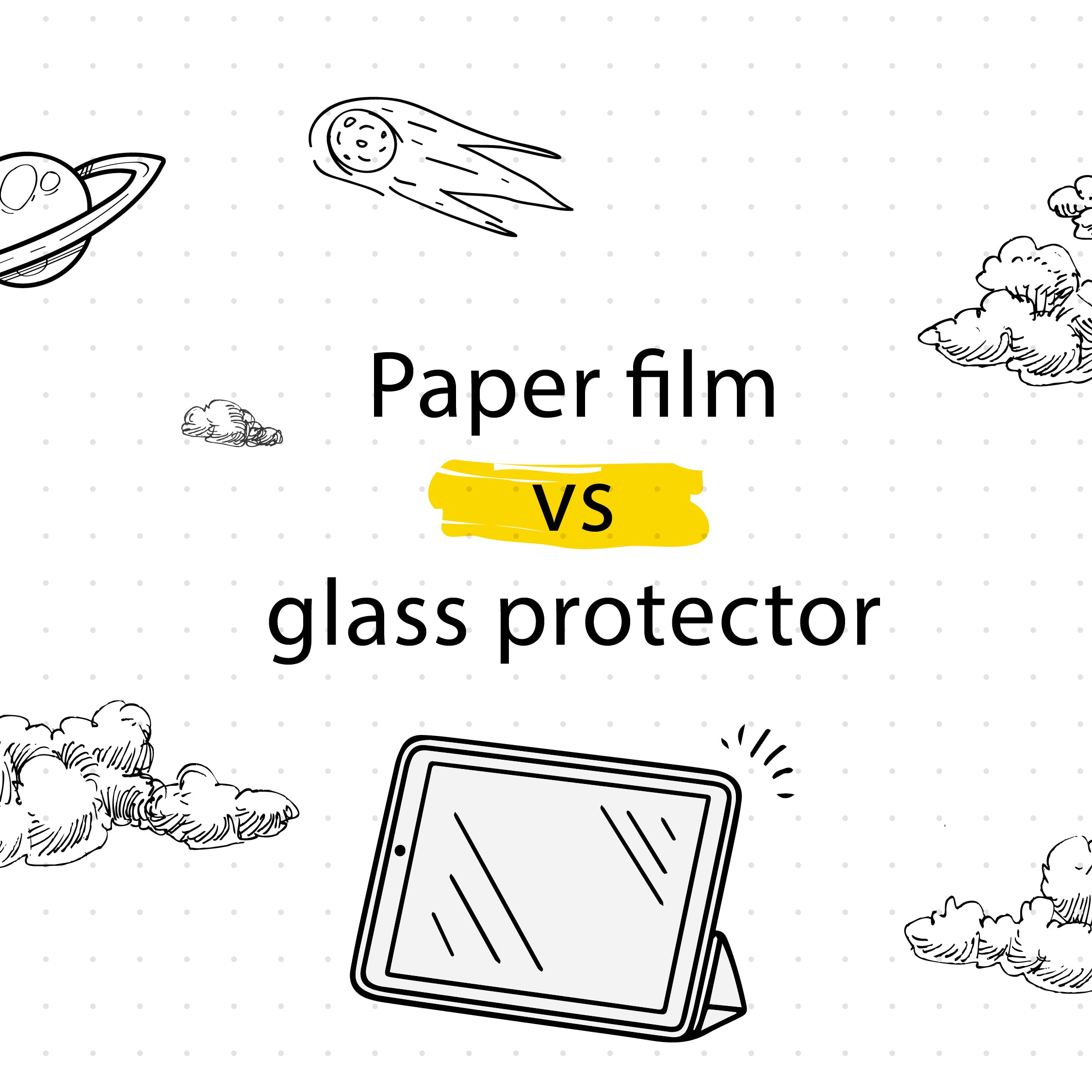 Paper-effect screen protector vs. glass screen protector