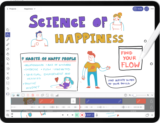 Apple Pencil, doodroo and  Explain Edu for a 2.0 teaching