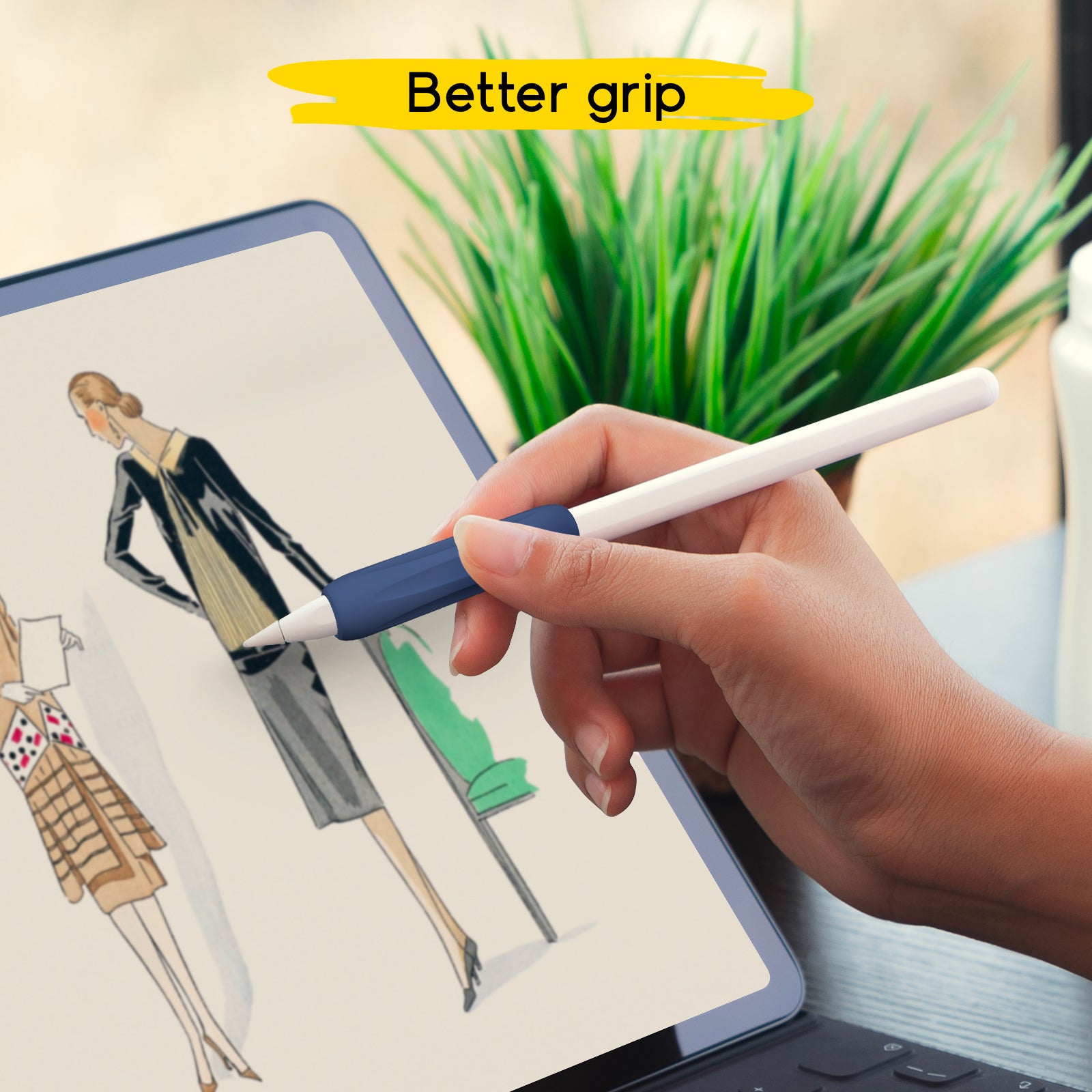 Grip holder for Apple Pencil Pro/ 1st and 2nd generation Apple Pencils