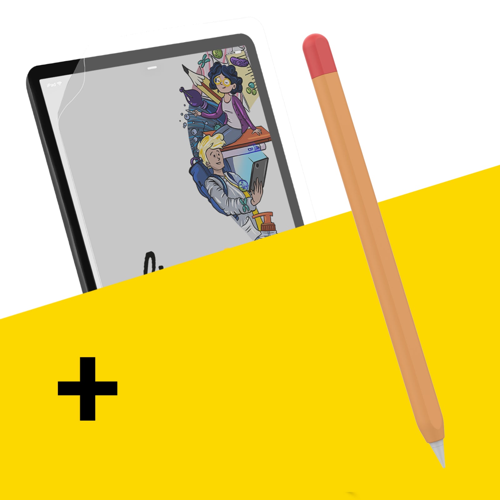 Coque pour Apple Pencil et Film de Protection Effet Papier pour iPad Pro 11" (2018-2022)/iPad Air 10.9" (2020-2022)