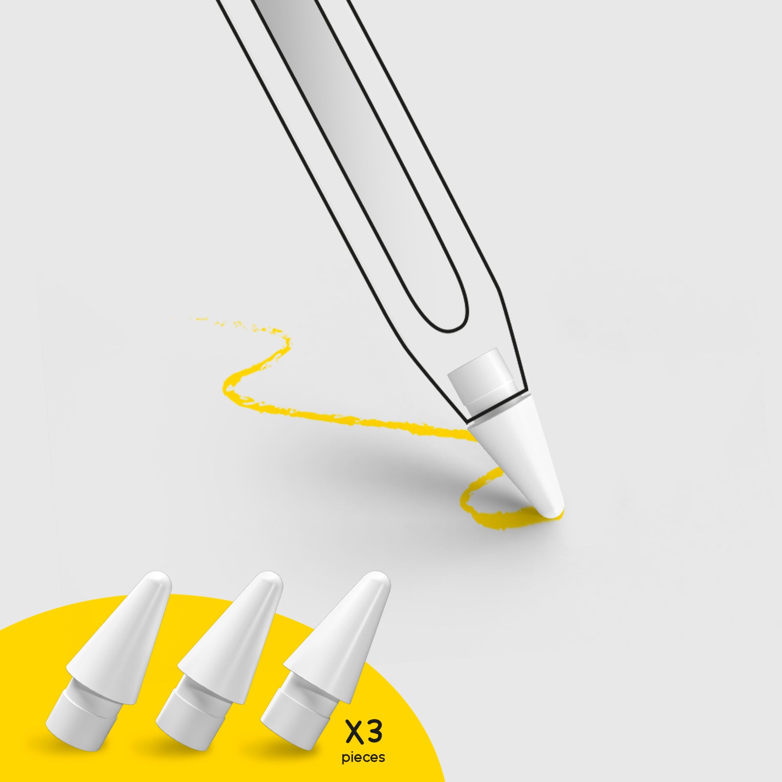 Sostituzione punte stilo per Apple Pencil 1a/2a generazione pennino iPad ad  alta sensibilità per iPad Pro punta penna ricambio sostituisci