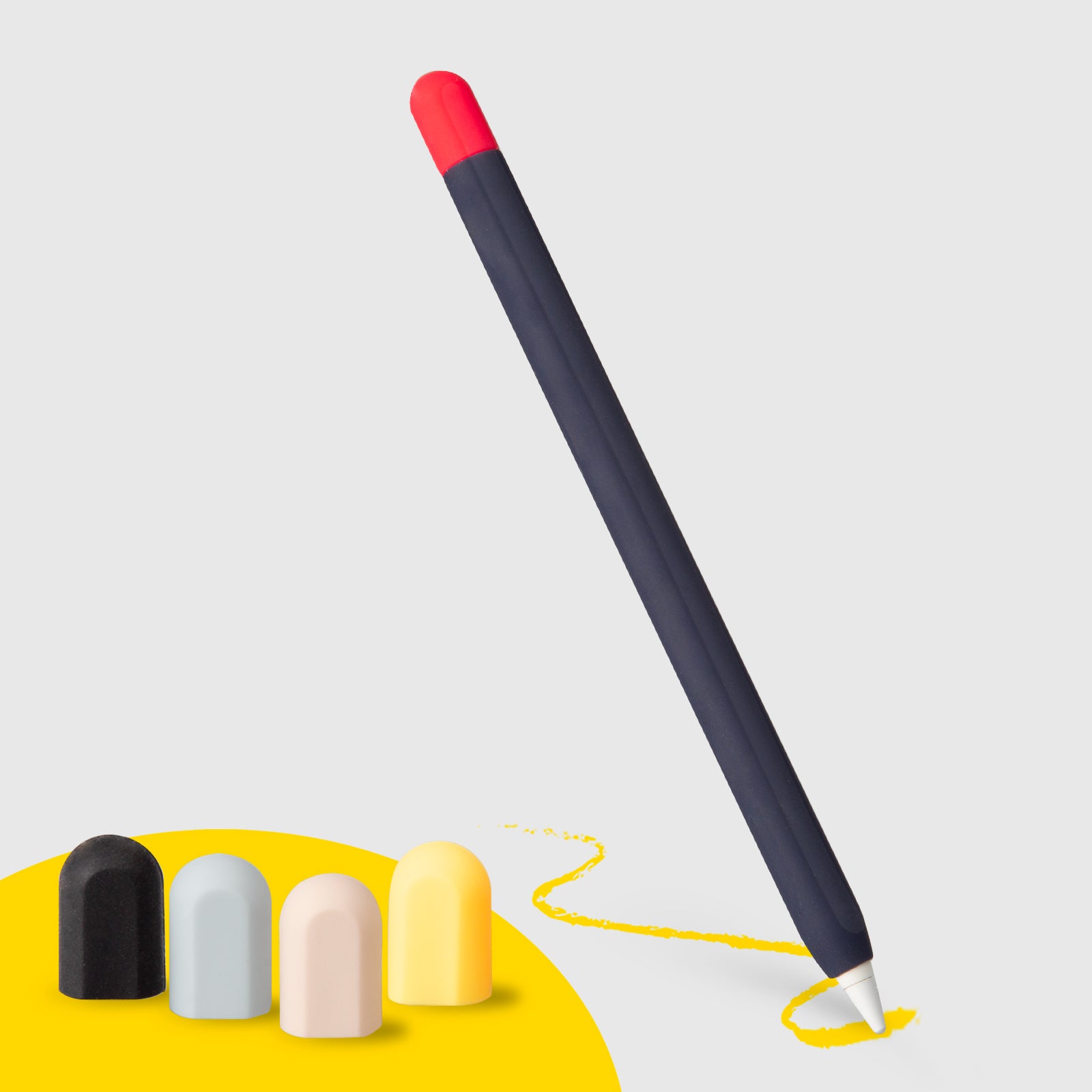 doodroo Skin for Apple Pencil with 5 colored Caps immagine 1