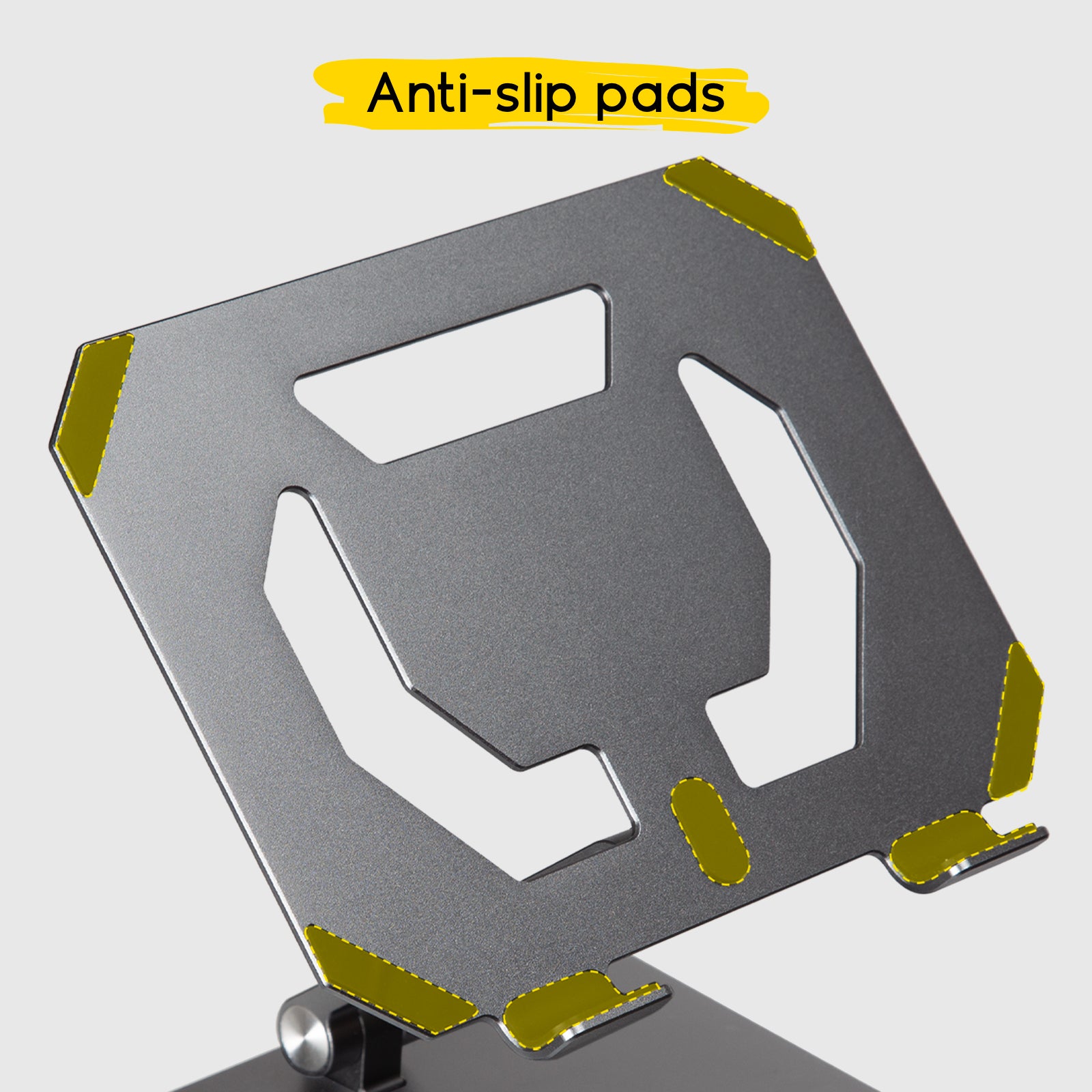 Supporto pieghevole e orientabile in metallo per iPad e tablet