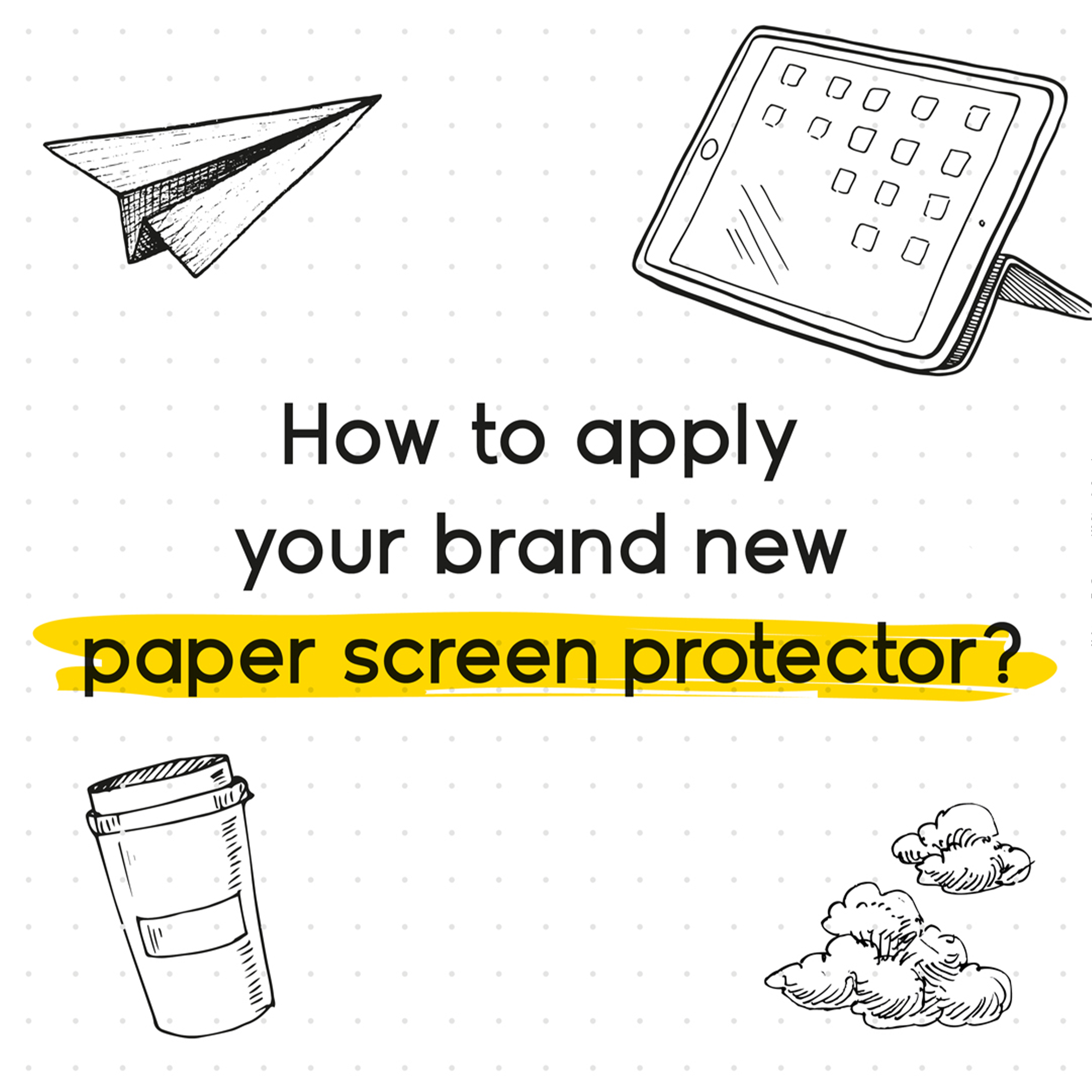 How to apply a doodroo paper screen protector?