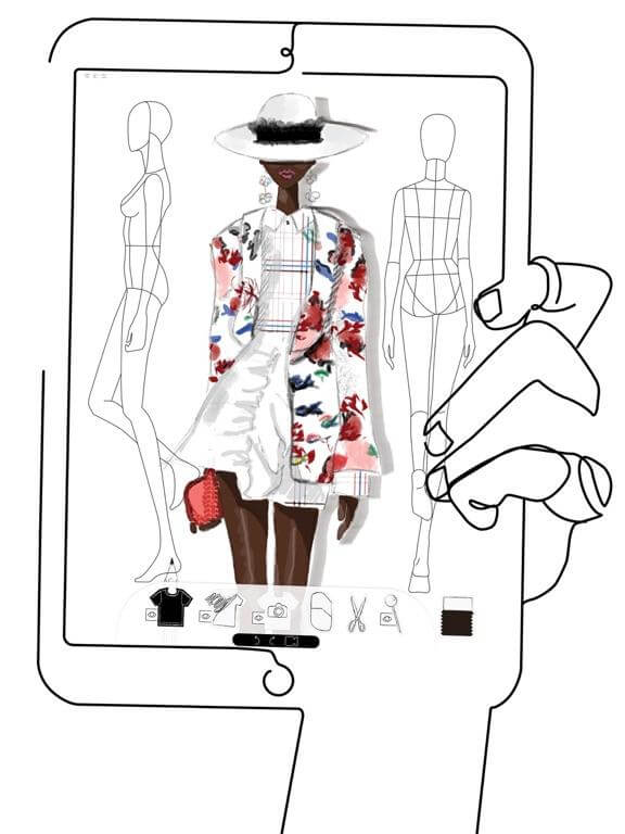 PRÊT-À-TEMPLATE for an instant fashion language on iPad