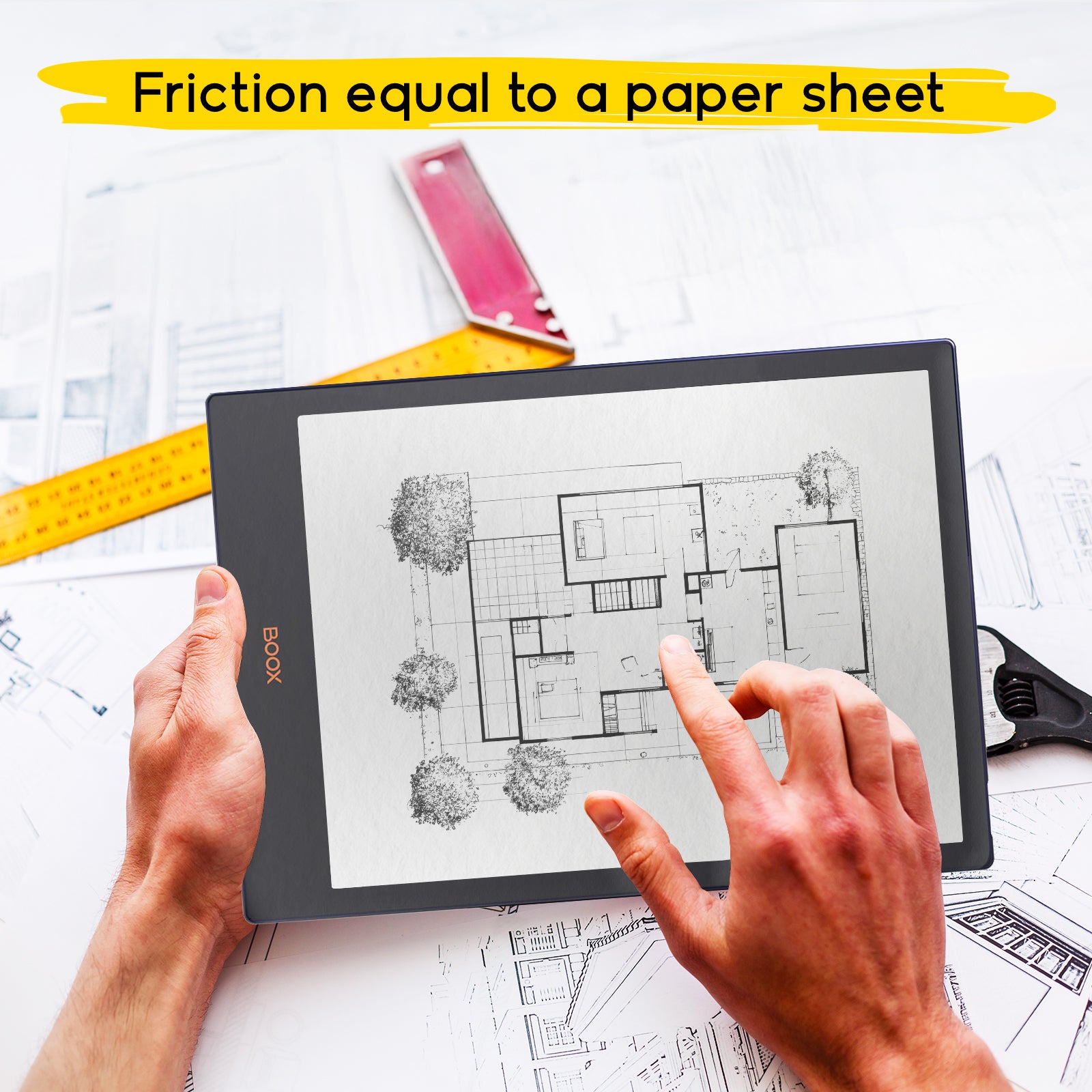 Paper-feel, anti-reflection and anti-fingerprint protective film for Onyx BOOX Note 5