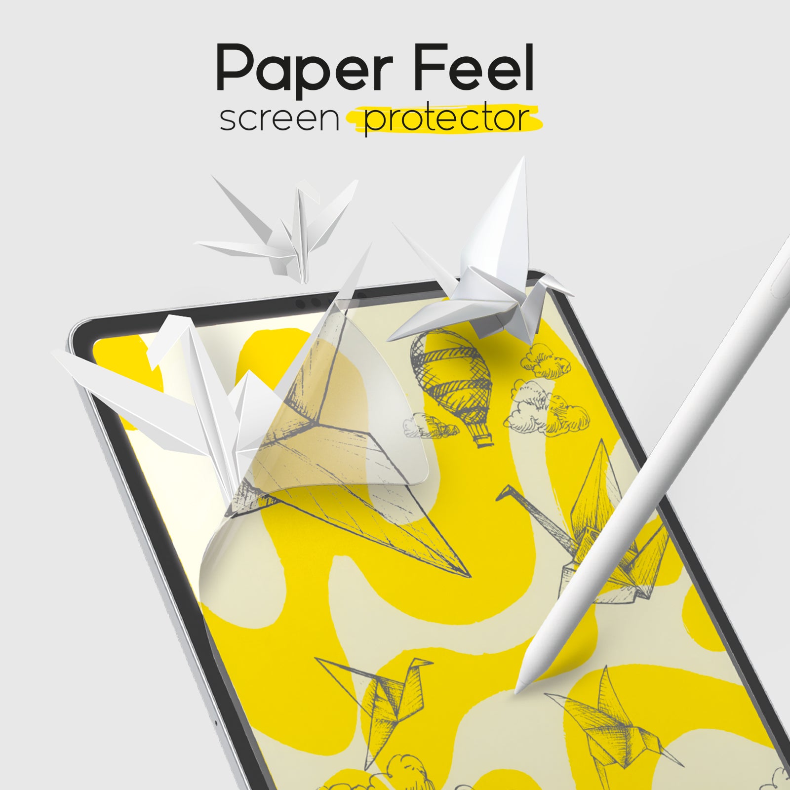 Le film de protection effet papier pour iPad de doodroo conçu pour écrire  et dessiner comme sur du papier ! Découvrez-le maintenant !