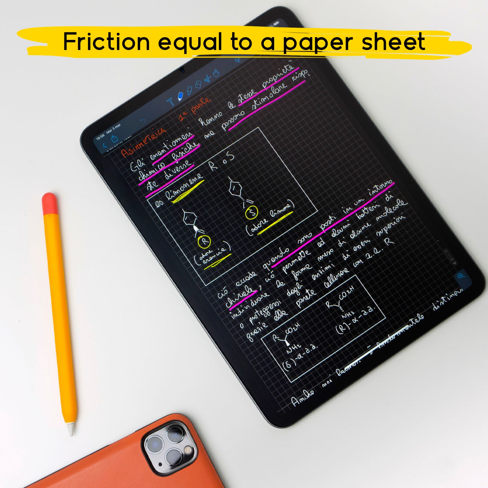 Anti-reflection and anti-fingerprint paper-effect screen protector for Samsung Galaxy Tab immagine 3
